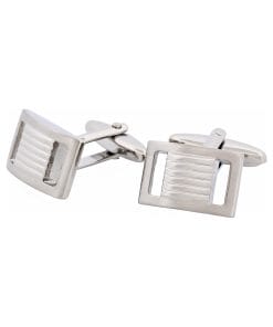 Alternative view of Rhodium Plated Cutout Side Cufflinks