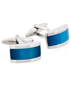 Alternative view of Aqua Cat’s Eye Cufflinks