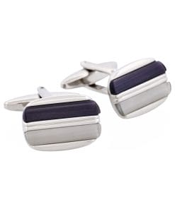 Alternative view of Black & White Cat’s Eye Cufflinks