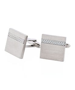 Brushed Stainless Steel & Fibreglass Cufflinks