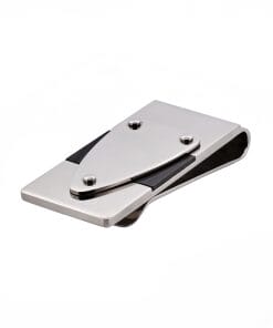 Polished Stainless Steel with Ion Plated Black Money Clip