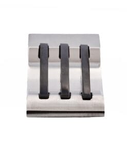 Alternative view of Polished Stainless Steel Ion Plated Black Striped Money Clip