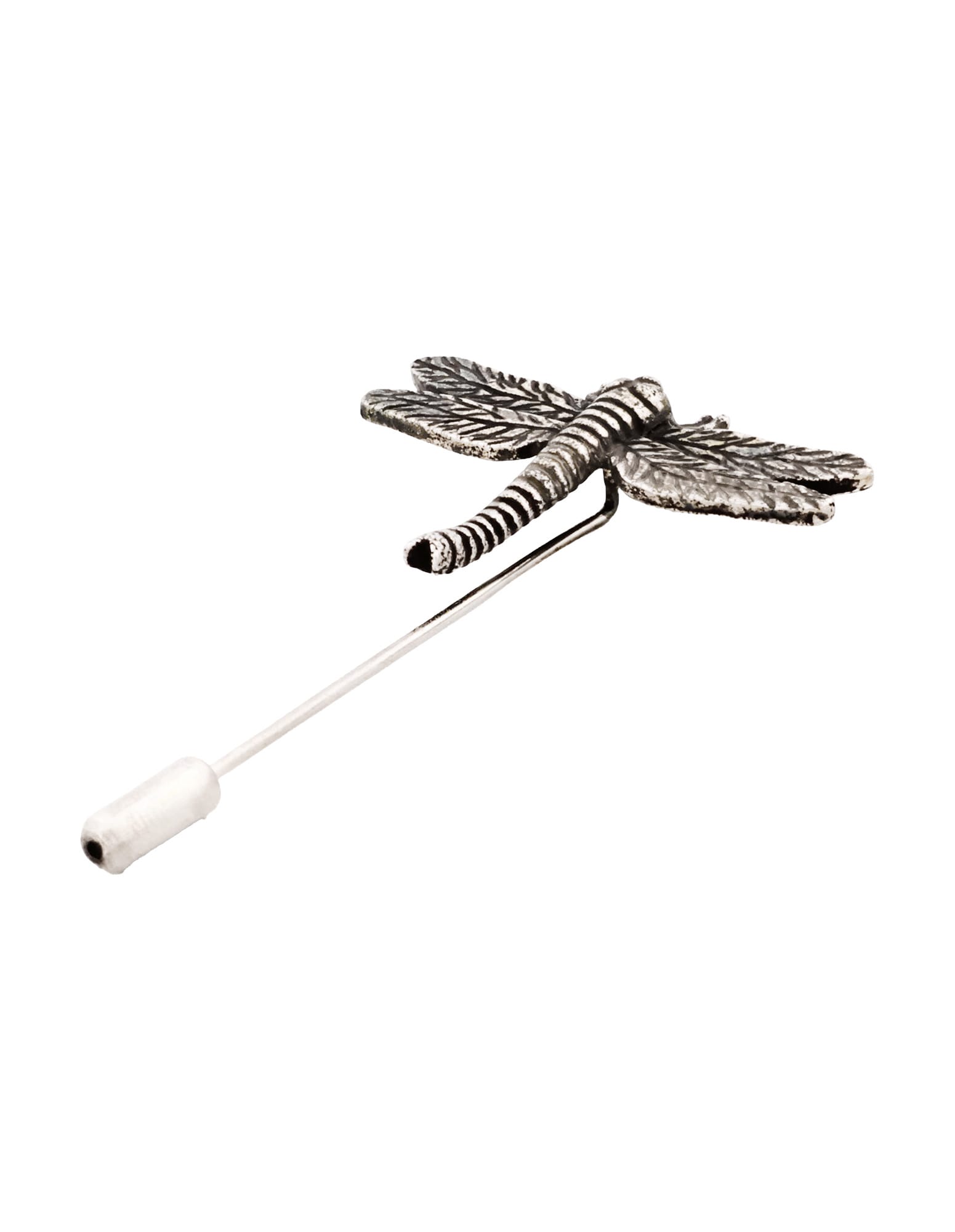 610-76B3 | Cudworth Decorative metal dragonfly ornament mounted on a thin rod against a white background.