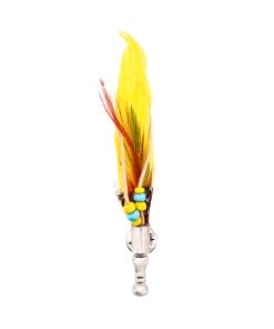 Yellow & Red Feather Lapel Pin