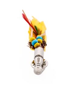 Alternative view of Yellow & Red Feather Lapel Pin