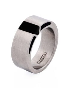 Alternative view of Stainless Steel Ion Plated Black Ring