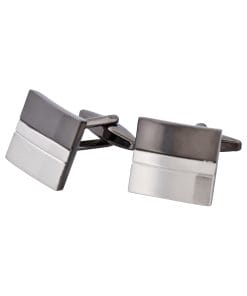 Alternative view of Gun Metal/Rhodium plated Cufflinks