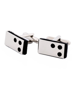 Alternative view of Rhodium Black Epoxy Cufflinks
