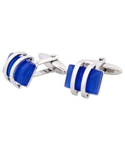 Alternative view of Sky Blue Cat’s Eye Cufflinks