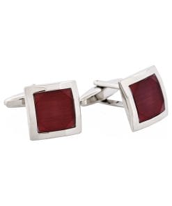 Alternative view of Purple Cat’s Eye Square Cufflinks