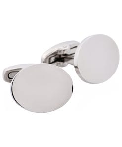 Alternative view of Polished Stainless Steel Oval Cufflinks