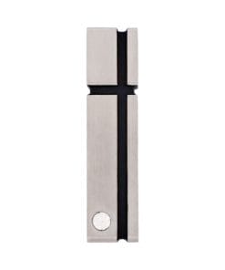 Stainless Steel Pendant - Black Enamel with Cz - No Chain