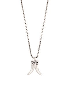 Silver Plated Tusk Pendant & 50cm Ball Chain