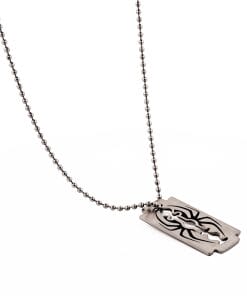Alternative view of Stainless Steel Razor & Spider Pendant & 55cm Ball Chain