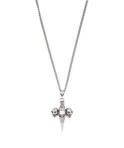 Alloy & Triple Skull Cross Pendant on Chain
