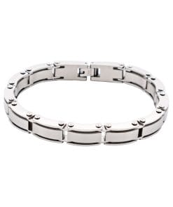 Brushed Stainless Steel Link Bracelet