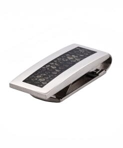 Stainless Steel & Snake Skin Print Money Clip