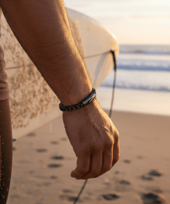 Alternative view of Ion Plated Antique Gun Metal Box Link Chain Bracelet