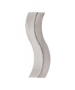 Alternative view of Stainless Steel Pendant- Matt & Shiny Wave - No Chain
