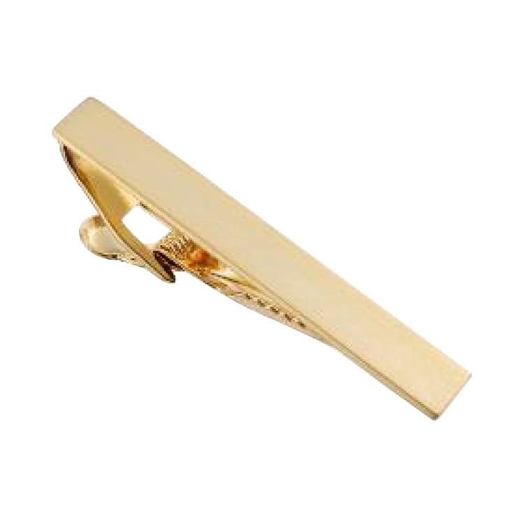 Brushed Gold Plated Tie Clip | Cudworth