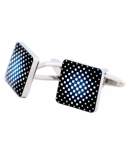 Alternative view of Black Blue White Cufflinks