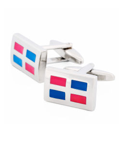 Alternative view of Pink Purple Enamel Cufflinks