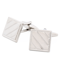Alternative view of Rhodium Plated Cufflinks