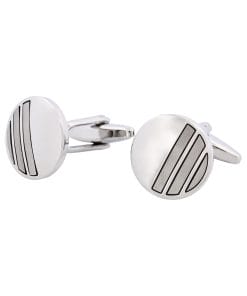 Alternative view of Rhodium Plated Cufflinks