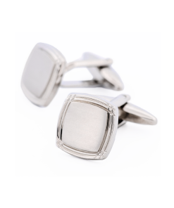 Alternative view of Rhodium Plated Cufflinks