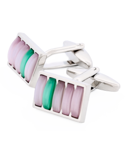 Alternative view of Purple Green Cufflinks