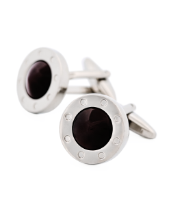 Alternative view of Purple Cat's Eye Cufflinks