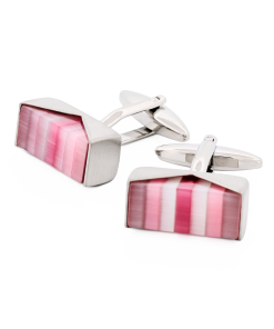 Alternative view of Multi Pink Purple Grey Cufflinks