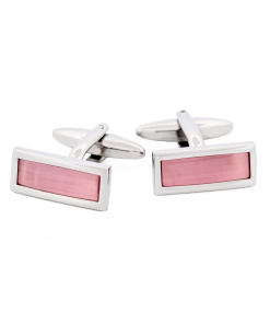 Pink Cat's Eye Cufflinks