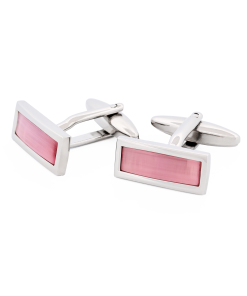 Alternative view of Pink Cat's Eye Cufflinks