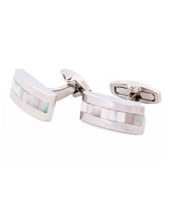 Alternative view of Rhod Blue Pink Mother Of Pearl Cufflinks