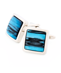 Alternative view of Blue Venitian Glass Cufflinks