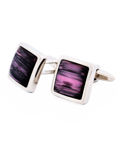 Alternative view of Pink Venitian Glass Cufflinks