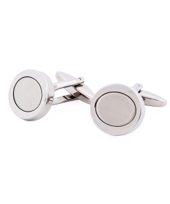Alternative view of Rhodium Plated Cufflinks