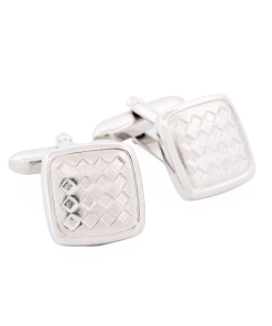 Alternative view of Rhodium Plated Cufflinks