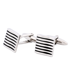 Alternative view of Rhodium Plated Cufflinks