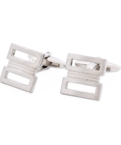 Alternative view of Rhodium Plated Cufflinks