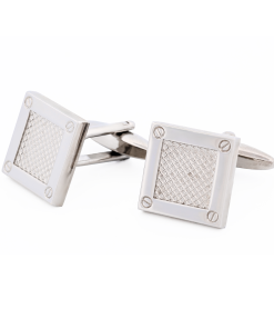 Alternative view of Rhodium Plated Cufflinks
