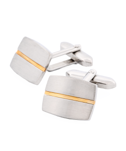 Alternative view of Brushedrhodium Gold Cufflinks