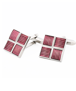Alternative view of Pink Enamel Cufflinks