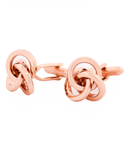 Alternative view of Rose Gold Knot Cufflinks