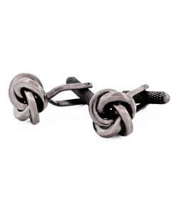 Alternative view of Gun Metal Knot Cufflinks