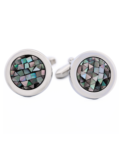 Round Mosaic Cufflinks