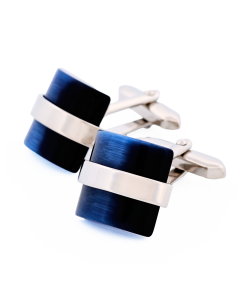 Alternative view of Indigo Blue Cat's Eye Cufflinks