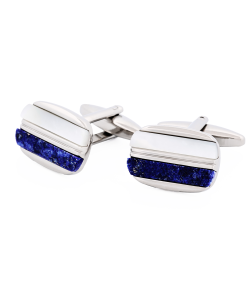 Alternative view of Mother Of Pearl Lapis Lazuli Cufflinks