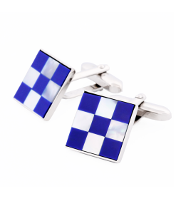 Alternative view of Mother Of Pearl Lapis Lazuli Cufflinks
